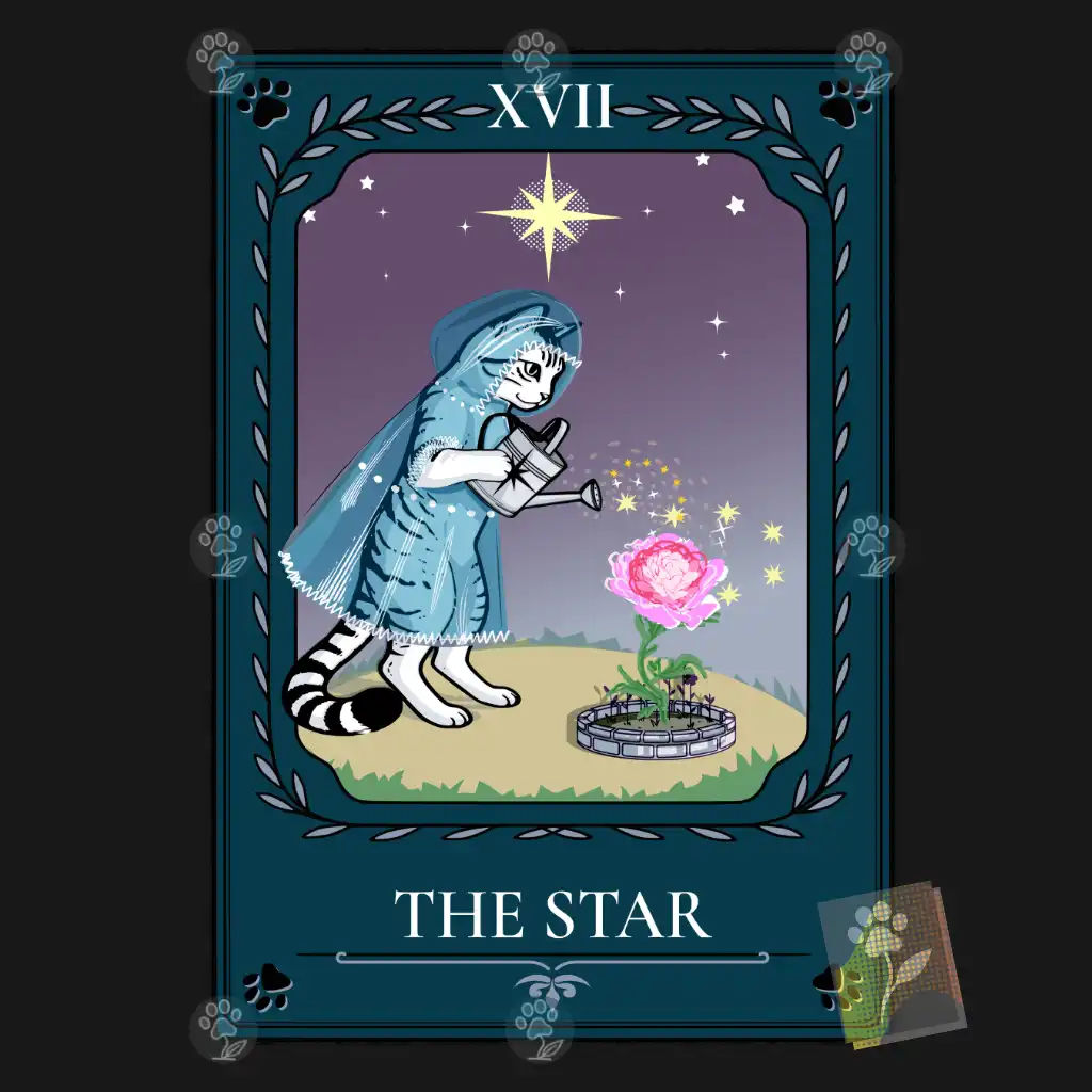 Star Gardener Tarot Cat — Wearable Art