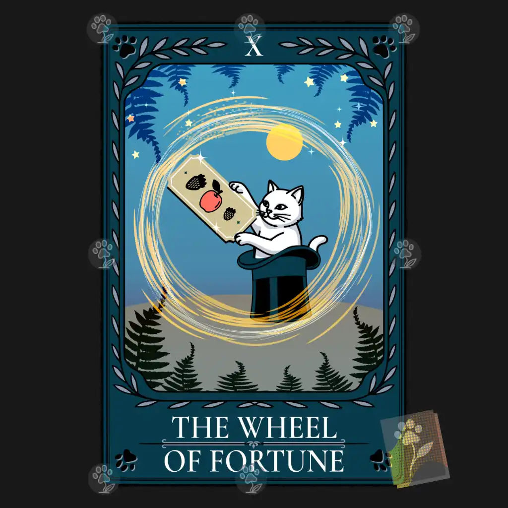 Fortune Ticket Tarot Cat — Wearable Art