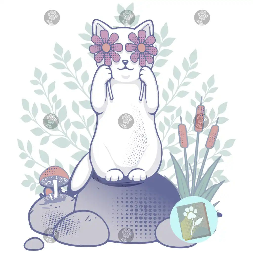 Flower Eyes Cat — Wearable Art
