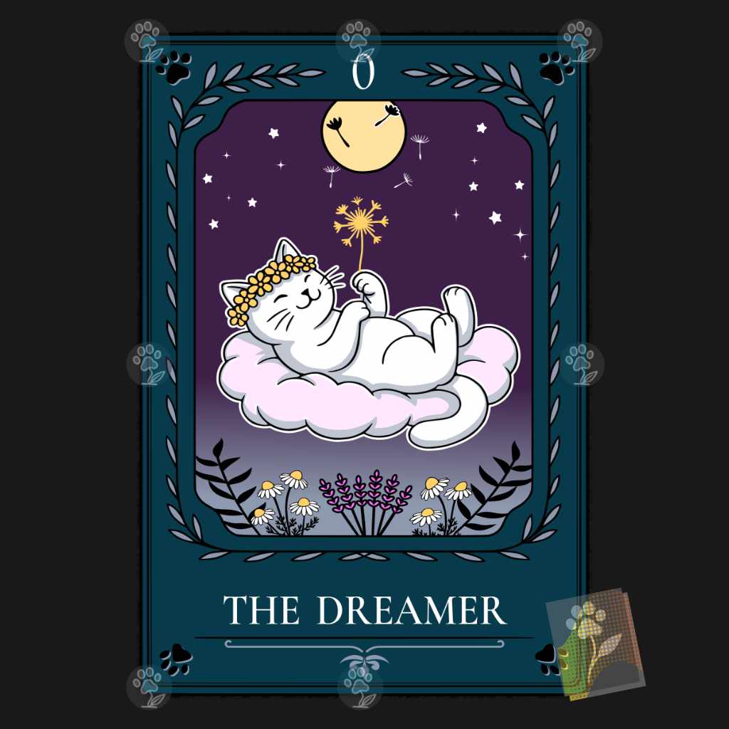 The Dreamer Tarot Cat — Wearable Art 