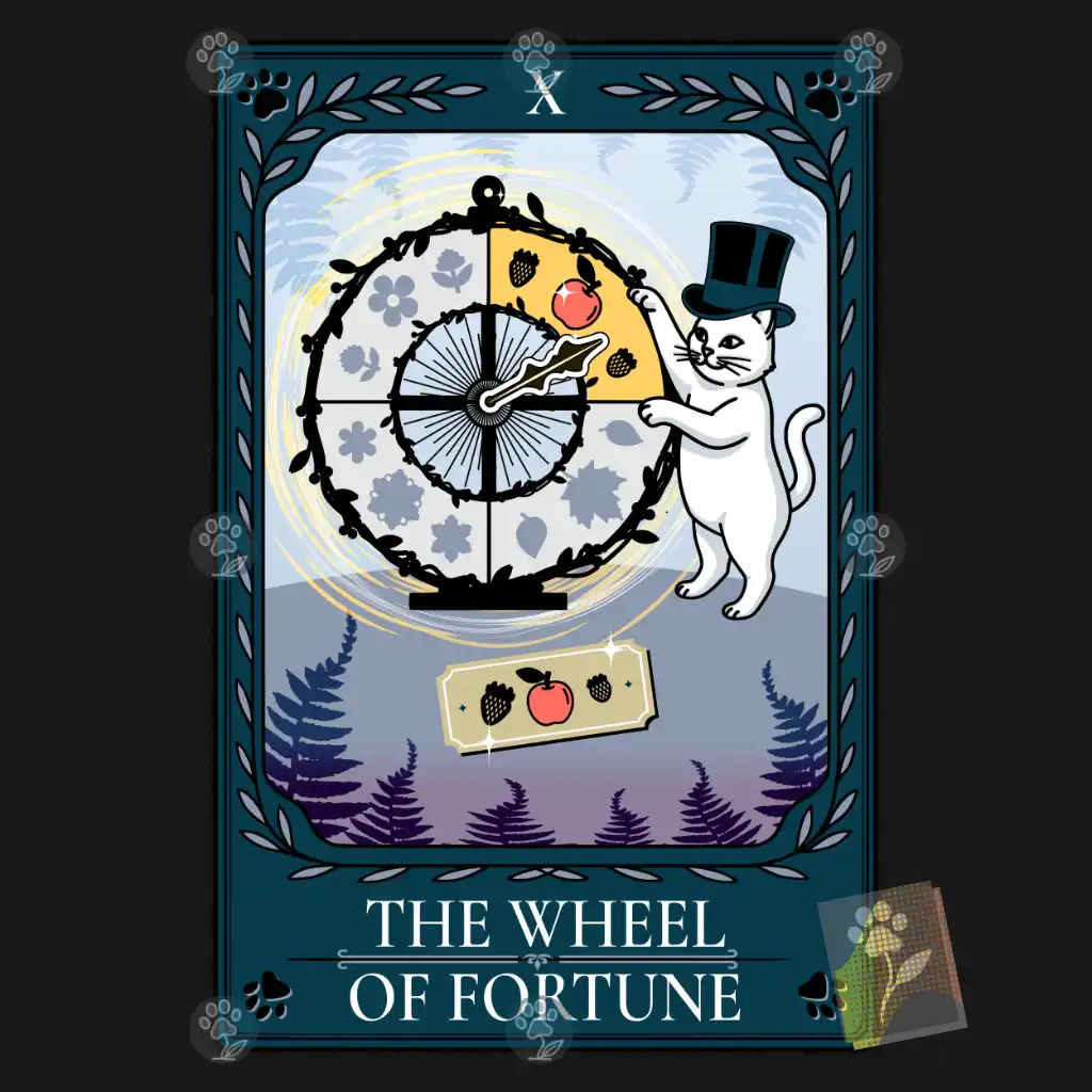 Witchy Wheel Fortune Cat — Wearable Art