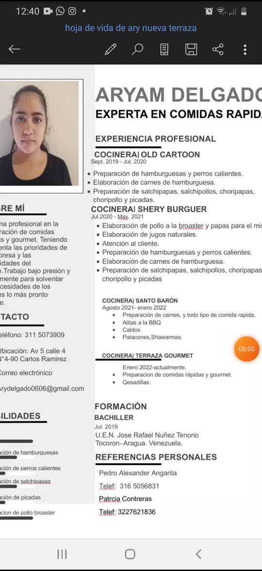 Responsable y dedicada