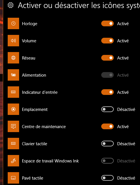 Show or Hide Taskbar Tray Icons