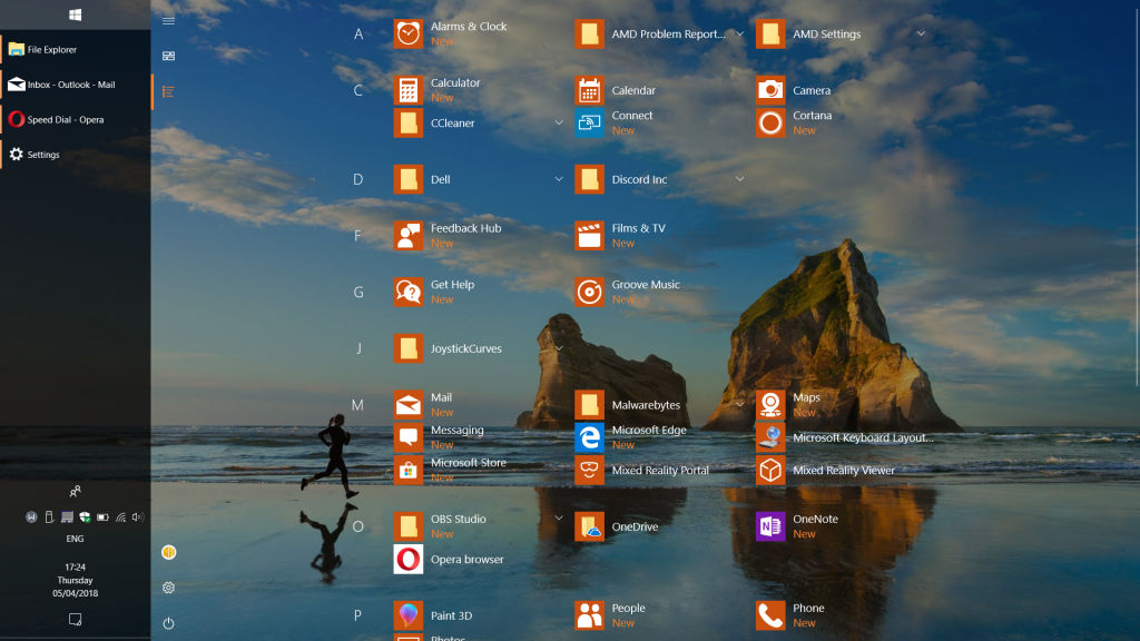 Full-Screen Start Menu