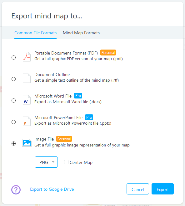 Export the Windows 10 Shortcuts Mind Map