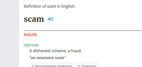 Definition of Scam