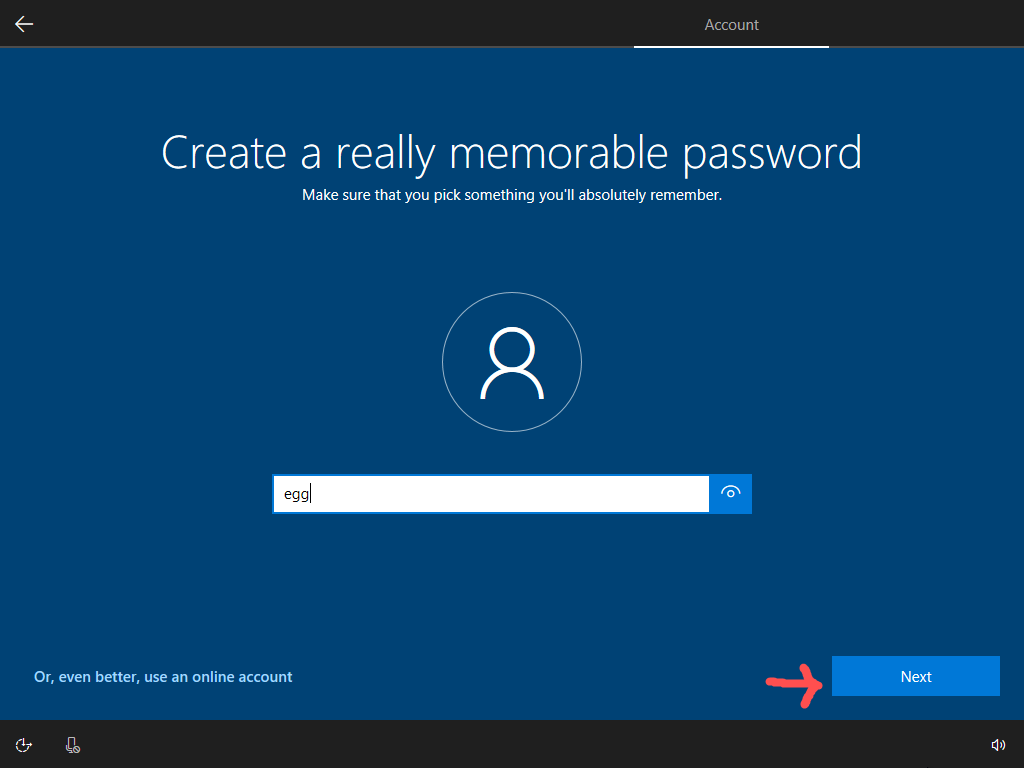 Create a password