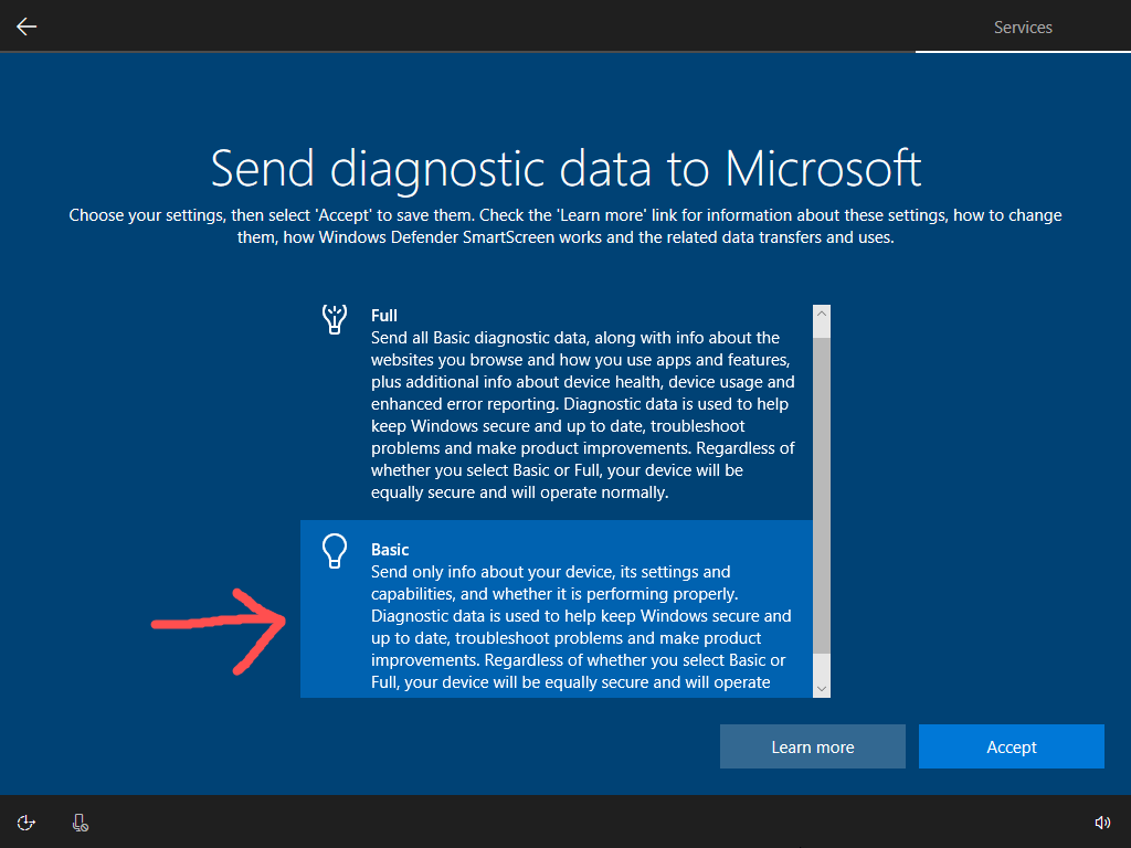 Basic diagnostic data