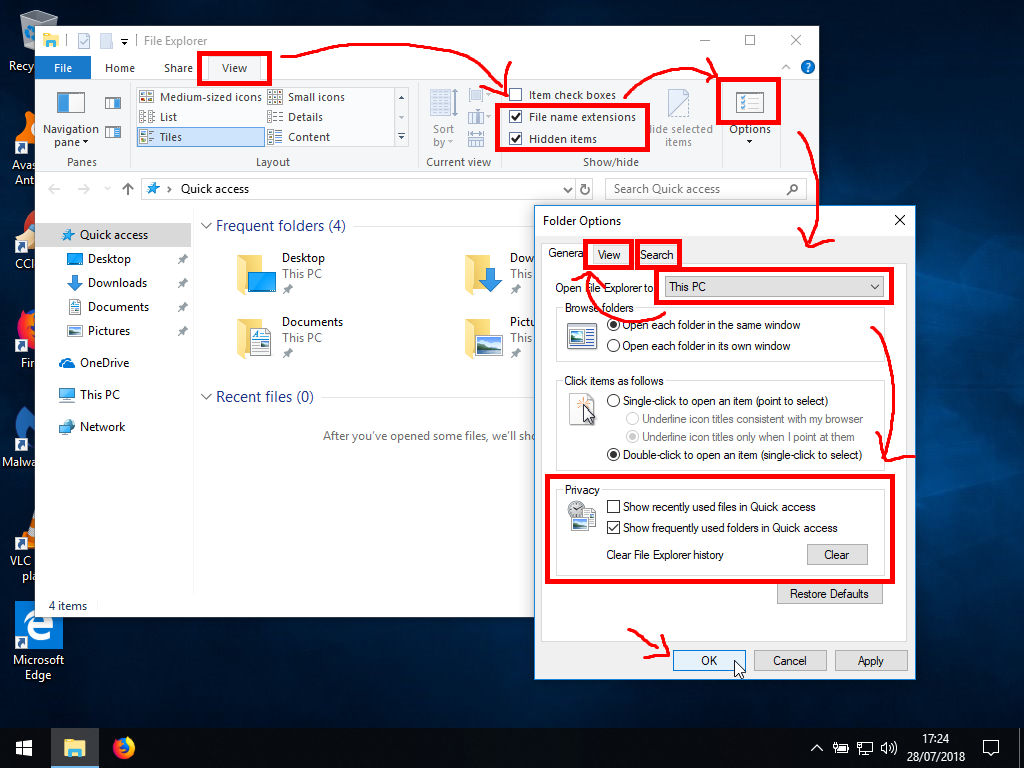 Configure the File Explorer