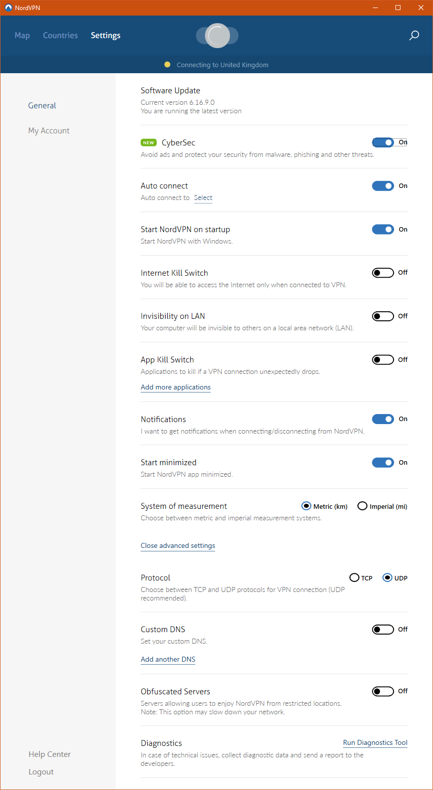 NordVPN Settings