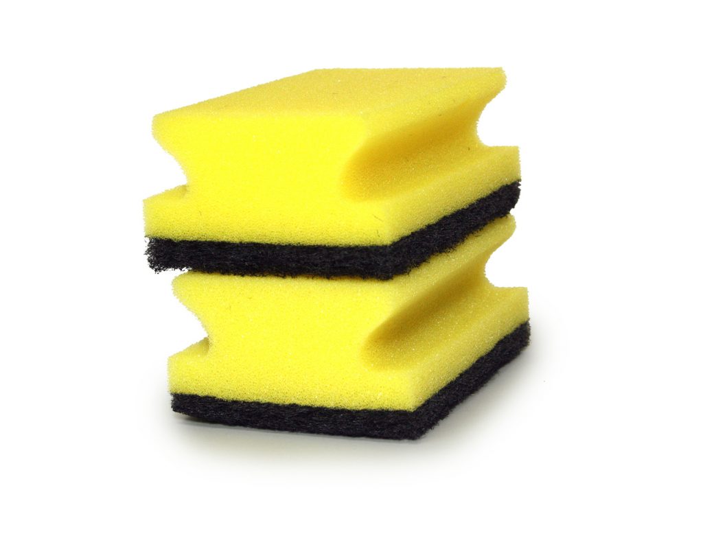 Two dish-washing sponges