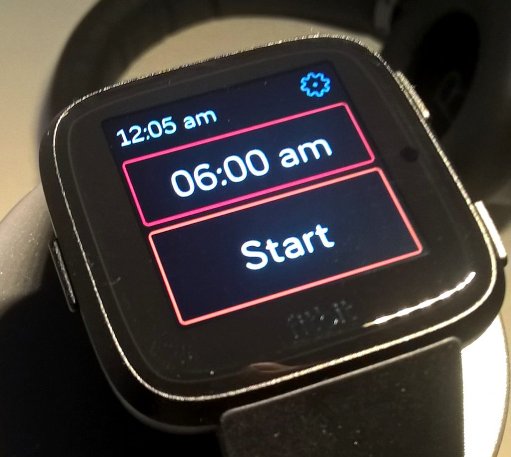 The Smart Alarms app on the Fitbit Versa sleep tracking smartwatch lets you wake up refreshed