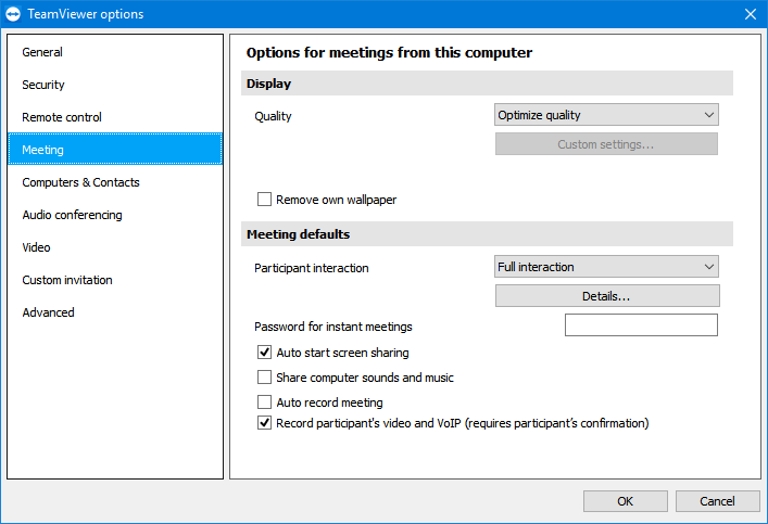 how to set up teamviewer unattended access password