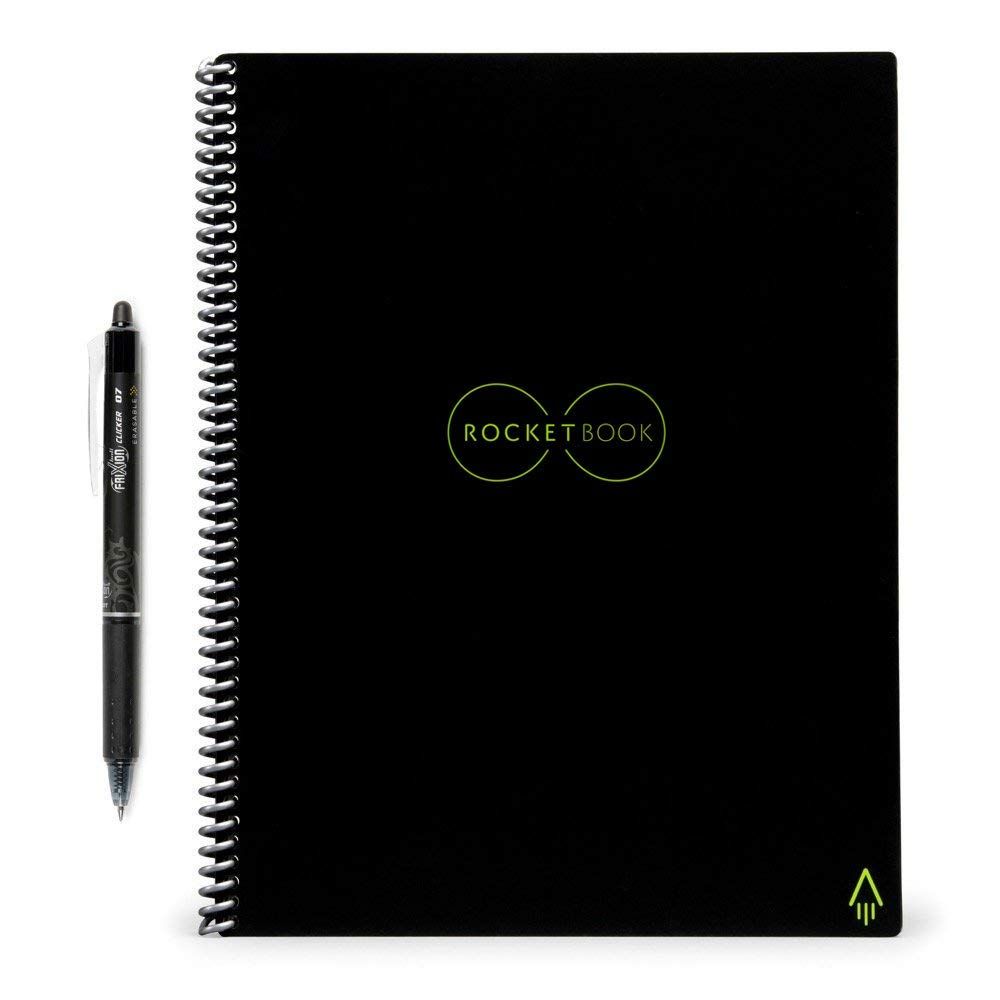 THe Rocketbook Everlast Smart Reusable Notebook with the Pilot Frixion pen is a great way to write stuff down for studying and more.