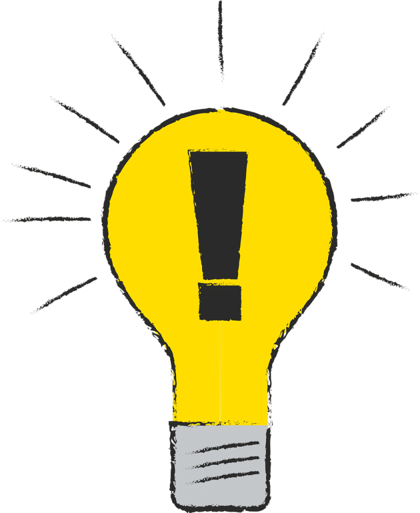 Lightbulb of an urgent thought or idea which can cause your mind to wander off