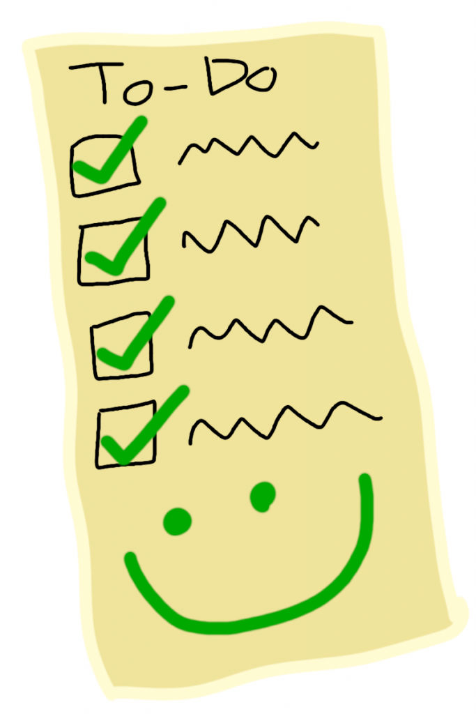 Completing to-do list items leads to happiness and fulfilment