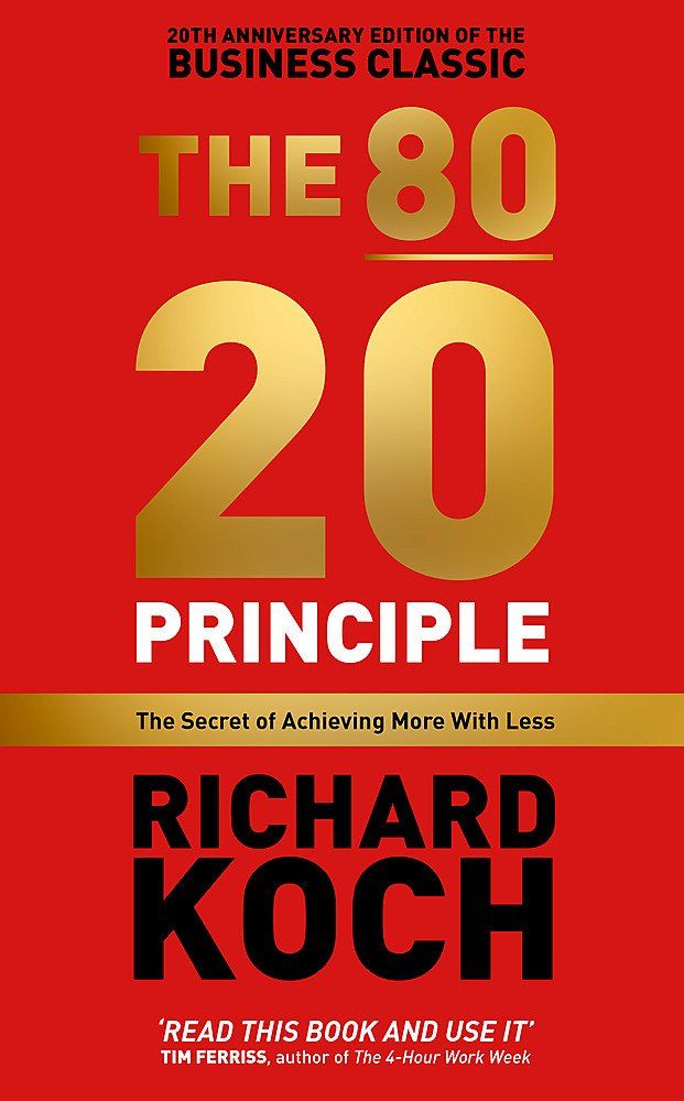 The 80-20 Principle by Richard Koch shows the importance of focusing on important tasks.