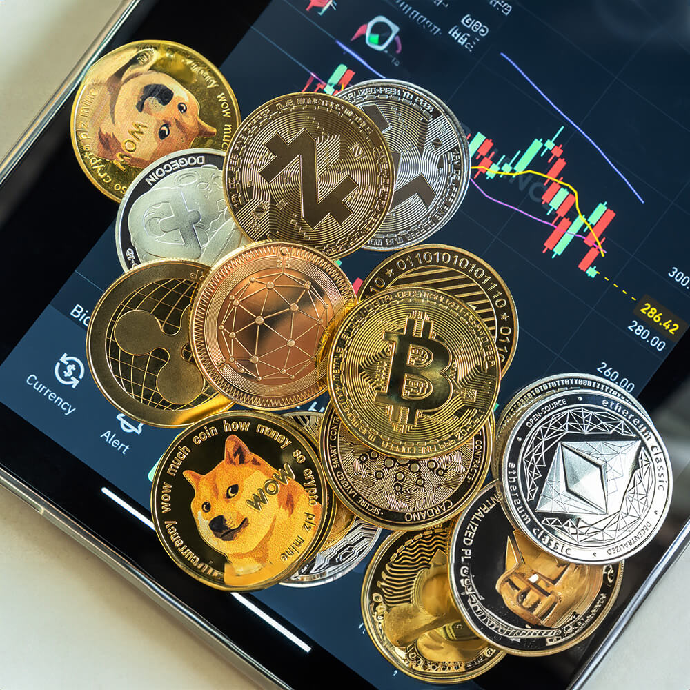 Diversification incluant les crypto-monnaies