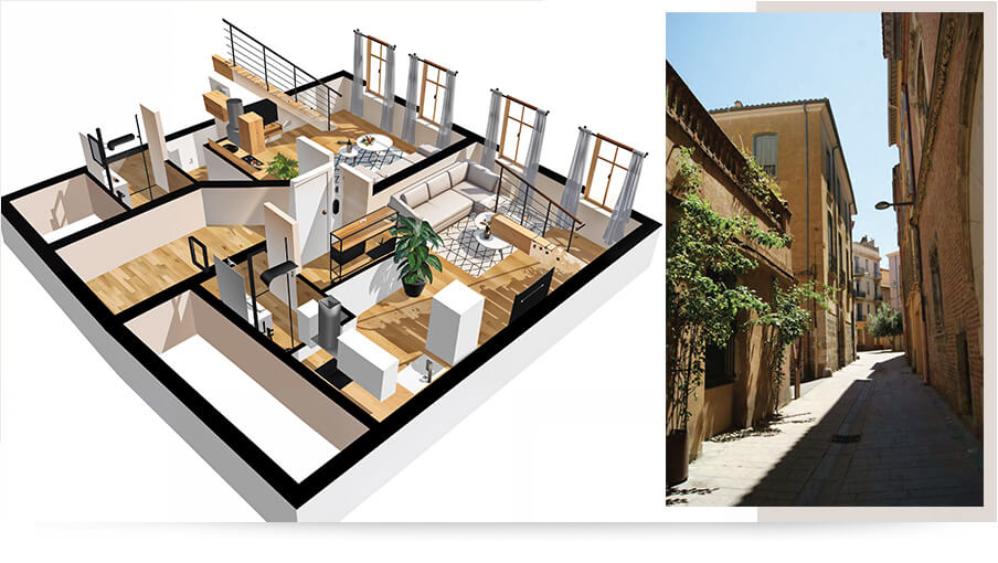Loi Malraux à Perpignan | Rue Joseph Denis - Cheval Blanc Patrimoine