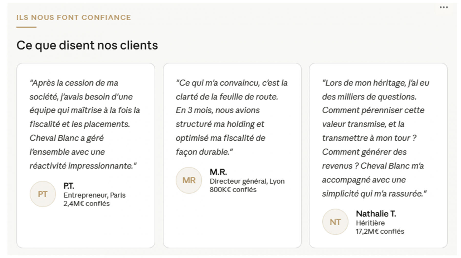 Gestion de fortune - Cheval Blanc Patrimoine