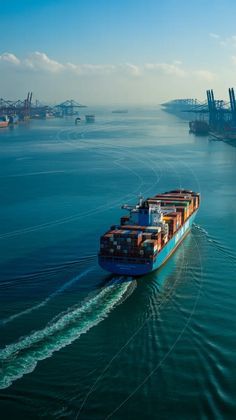 Ships heading towards port