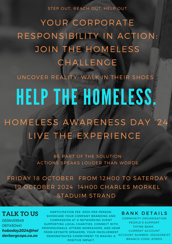 Homeless day '24 live the experience flyer