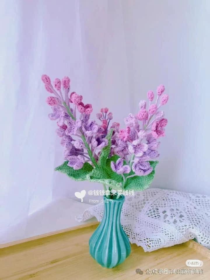 Bó hoa dạ yến thảo tím hồng