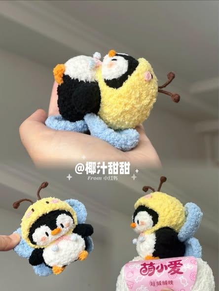 Cặp chim cánh cụt hóa trang ong