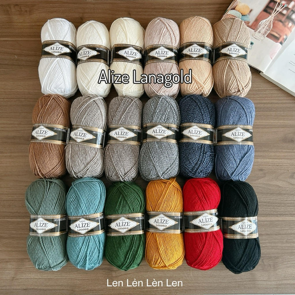 Len Alize Lanagold-len lông cừu nhập khẩu cao cấp-len đan thú, đồ đông