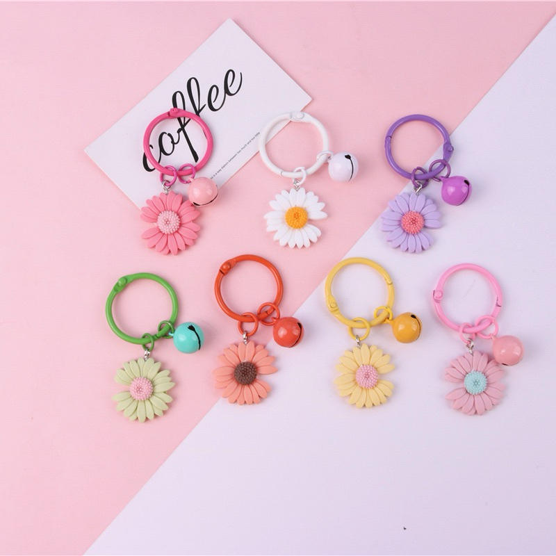 Móc Khóa Hoa Cúc - phụ kiện trang trí đồ handmade