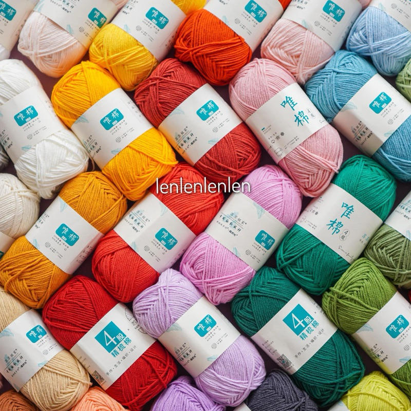 Len Susan 4 - len cotton mềm mịn chính hãng Susan Family, móc búp bê, thú bông Amigurumi