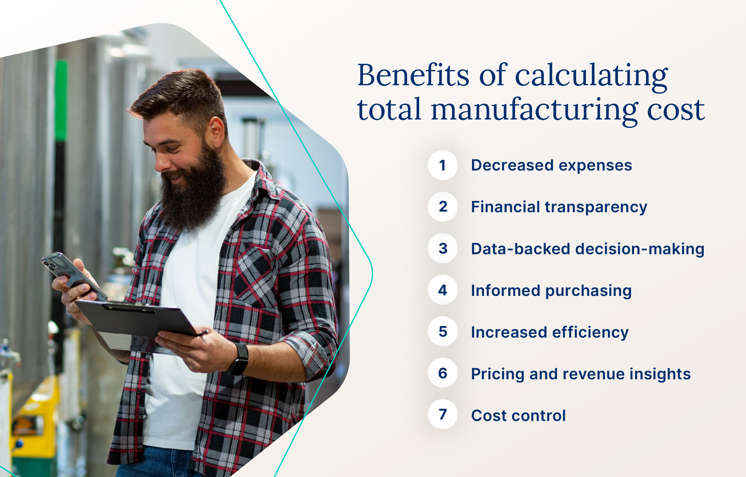 Benefits of calculating total manufacturing cost