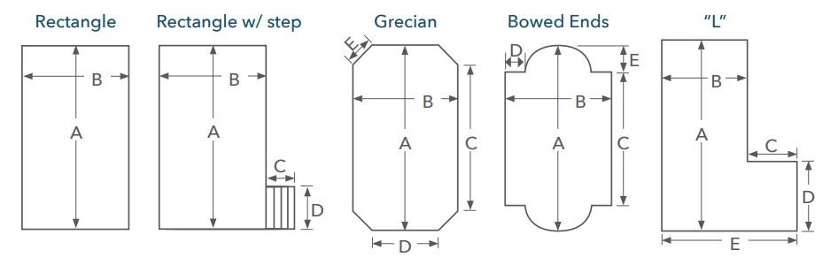 Swimming Pool Length and Width Dimensions