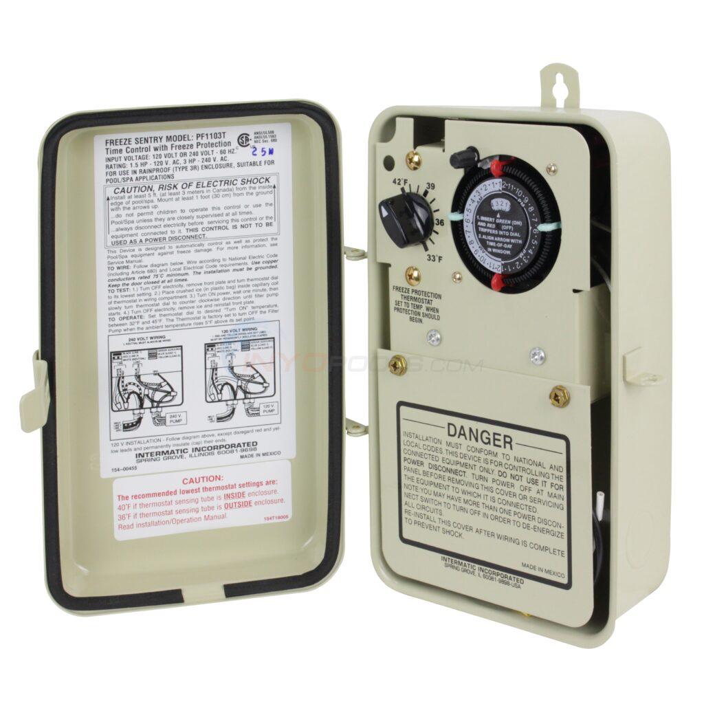 pf1103t-01 - DIY Pool Resources - INYOPools.com Intermatic Freeze Protect Timer for Pool & Spa 120/240V - PF1103T