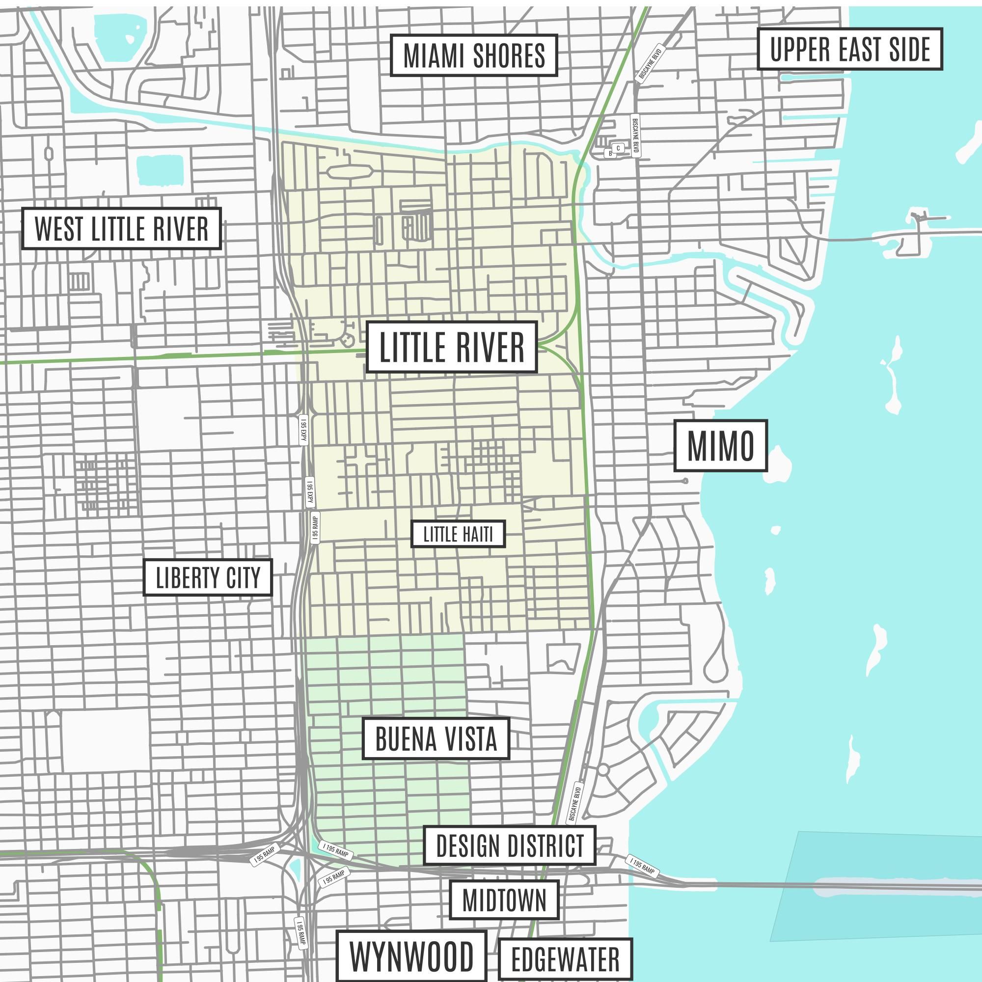 Map of Little River, Miami