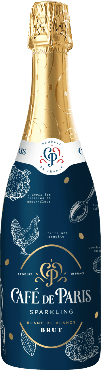 Vin effervescent Brut Blanc de Blancs Sleeve Café de Paris