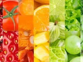 Color fruits, berries and vegetables