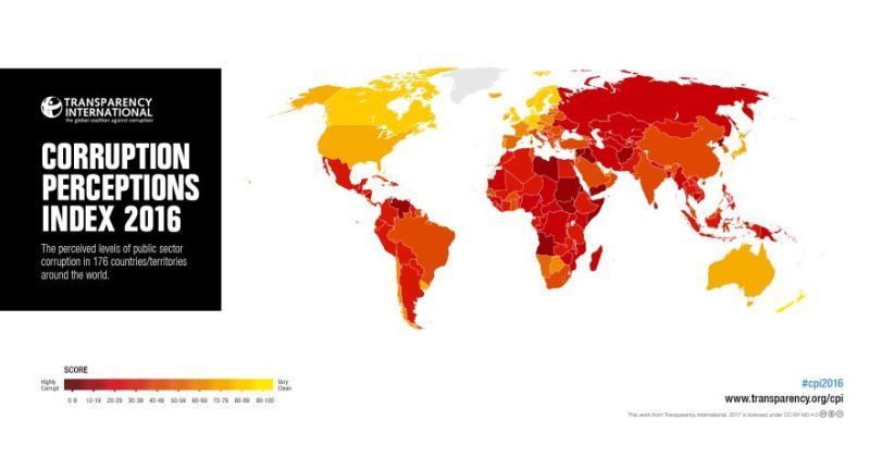 Indeks Percepcji Korupcji 2016 – Polska ma tyle samo punktów co w 2015