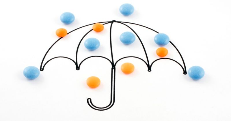 Umbrella and pills