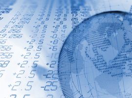 technical financial graph on technology abstract background