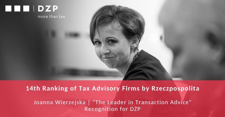 Sukces Joanny Wierzejskiej i Praktyki Podatkowej w XIV Rankingu Firm Doradztwa Podatkowego Rzeczpospolitej