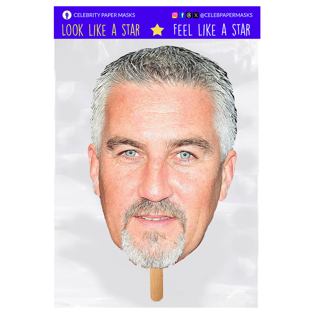 Paul Hollywood Mask Celebrity Masks Celebrity Chef The Great British Bake Off - Picture 7 of 7