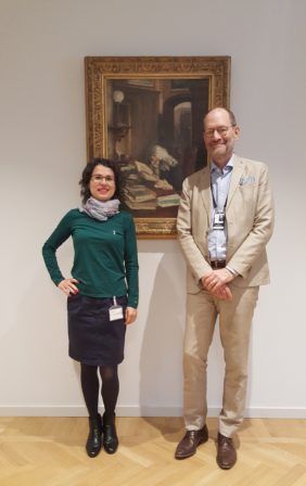 Nicoleta-Roxana Dinu with Mr. Lars Ilshammar, Deputy National Librarian