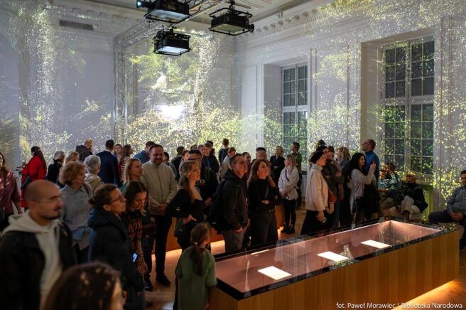 Visitors to the exhibition
