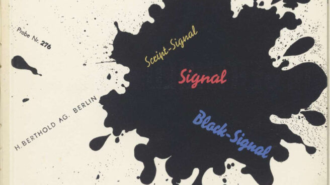 Schriftmuster der Schriftart Signal der H. Berthold AG © Staatsbibliothek zu Berlin
