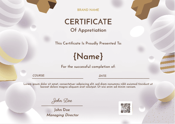 Professional Certificate Template - Landscape Design certificate template