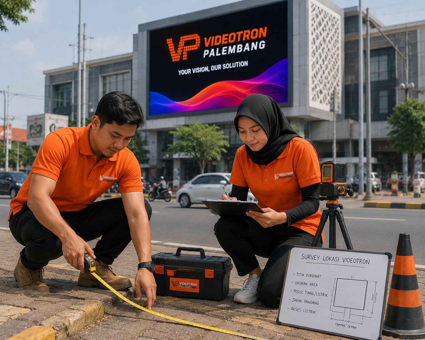 Survei lokasi sebelum pemasangan CCTV di Lahat
