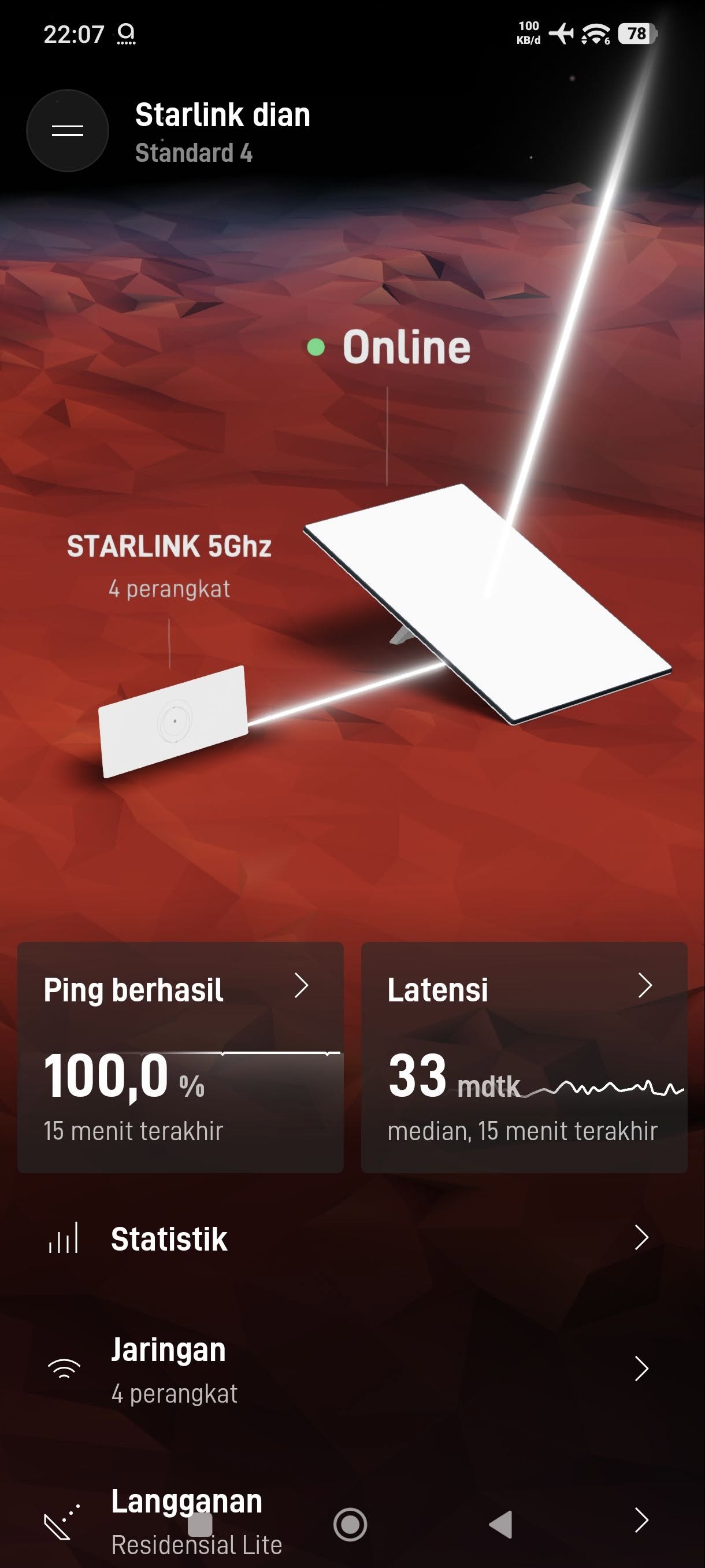 Instalasi Starlink Kapal Clovis