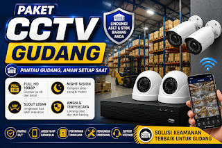 Pemasangan CCTV Gudang Palembang BOS CCTV