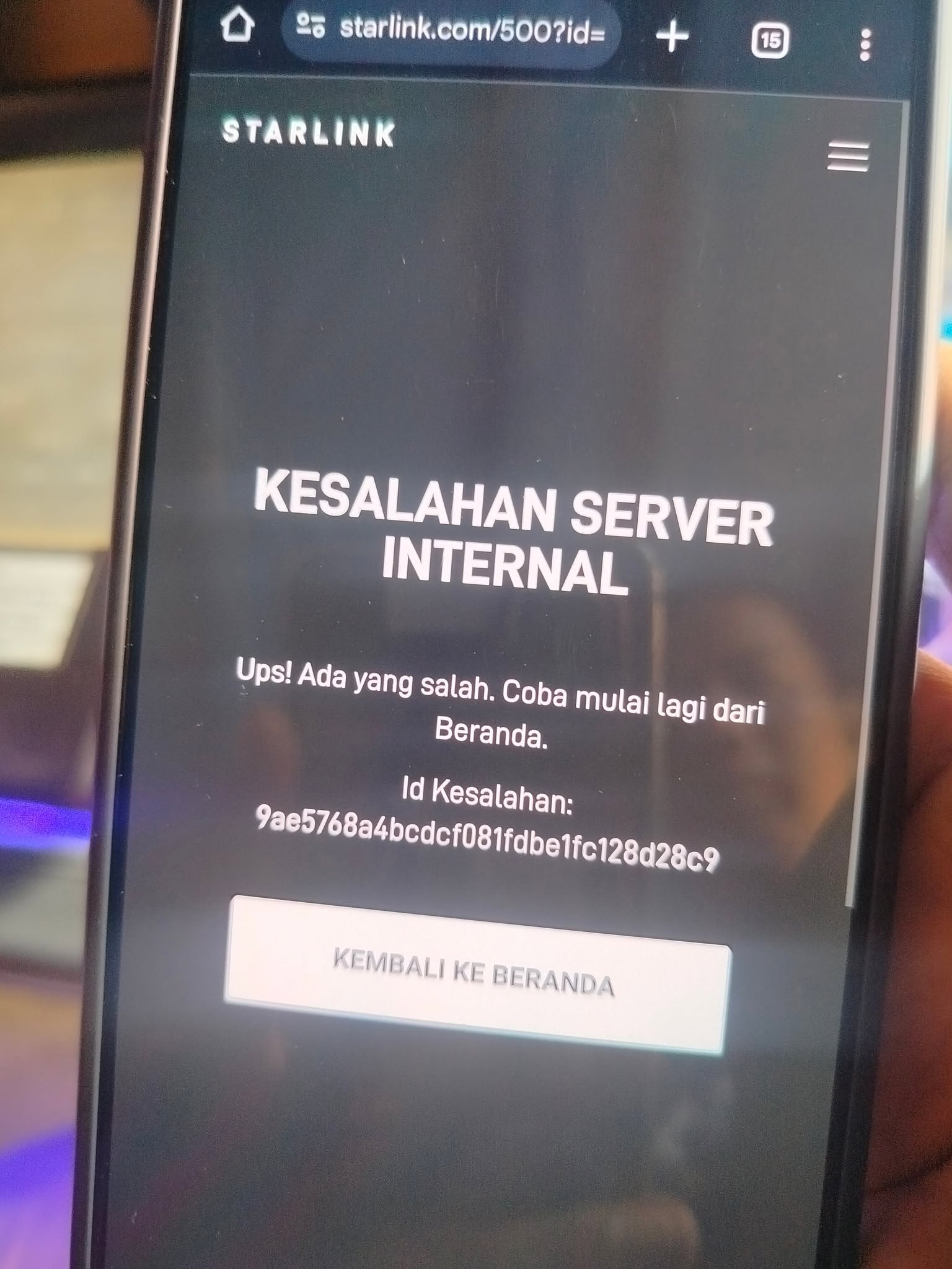 Starlink Error Indonesia